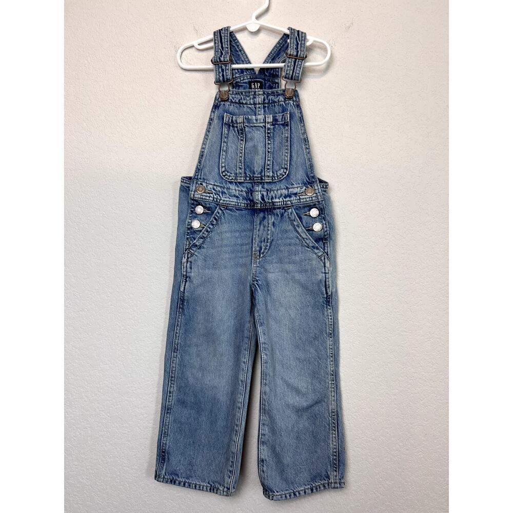 Gap Light Blue Denim Overalls - Size 4-5, Preowned